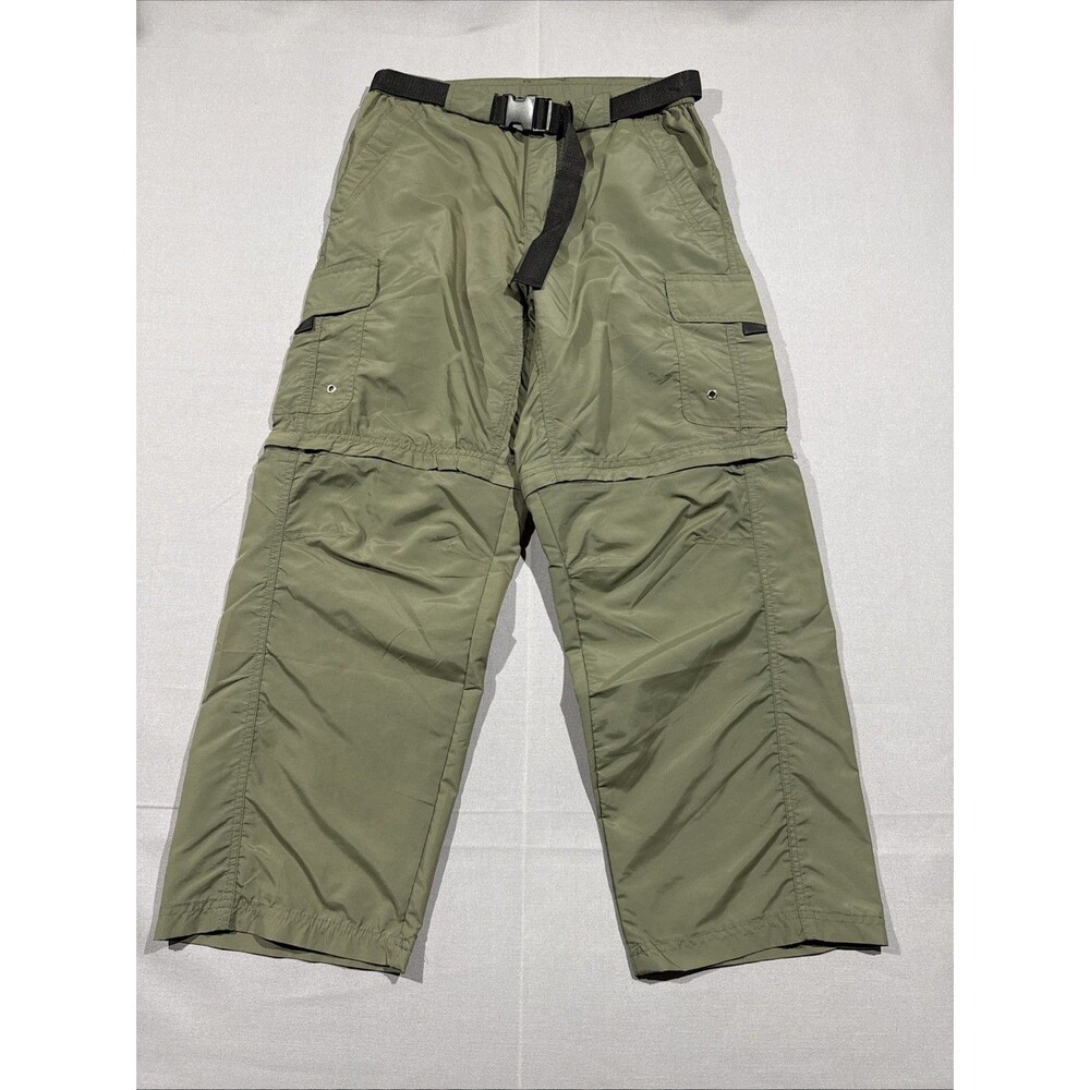 Canyon Creek Mens Convertible Pants Size M Outdoors Straight Leg Cargo Green